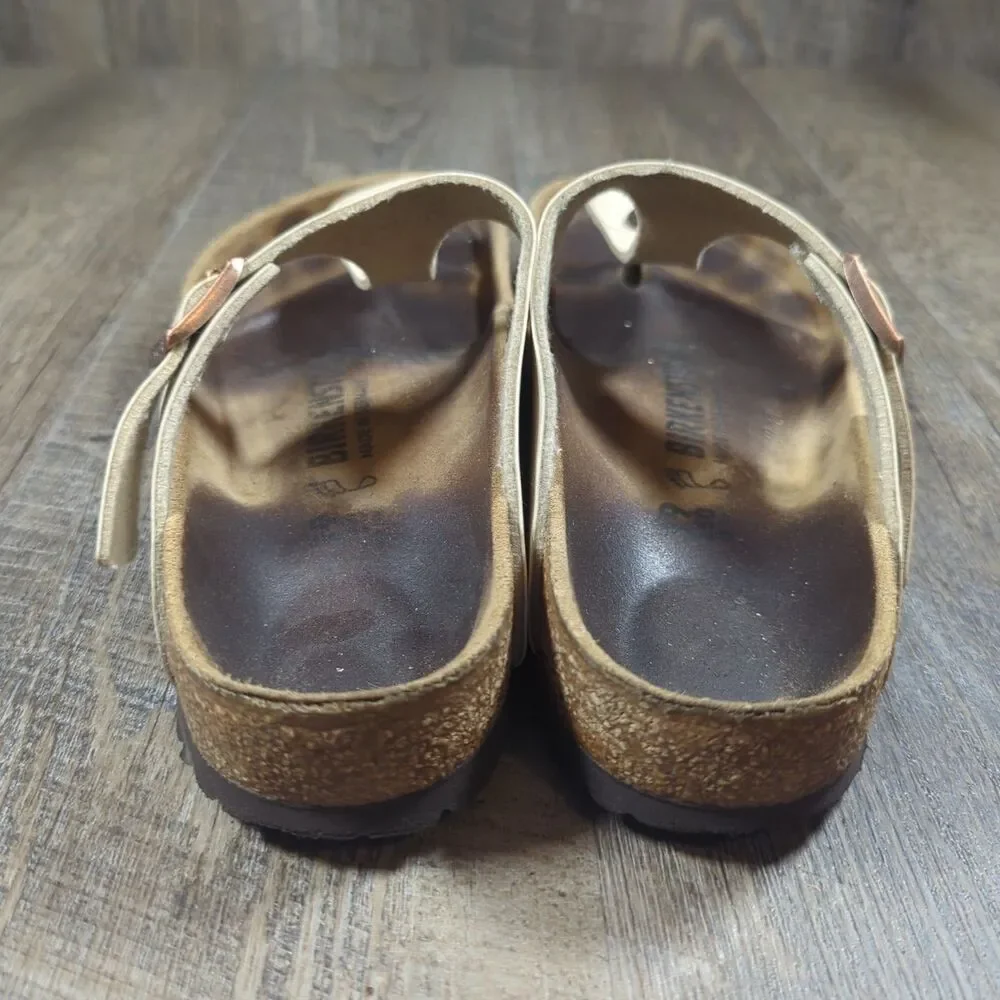 Birkenstock Gizeh Thong Sandals Shoes Germany Womens 39 US Size 8 Beige Tan